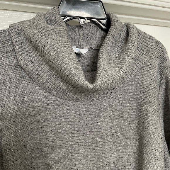 Time and Tru long sleeve cowl neck long tunic sweater dress XXLarge heather grey - Picture 5 of 8